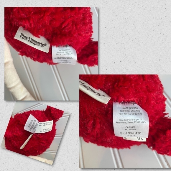 Pier 1 Imports Plush Stuffed Animal Christmas Holiday Ostrich Bird 19” Shelf Sit - Picture 6 of 10